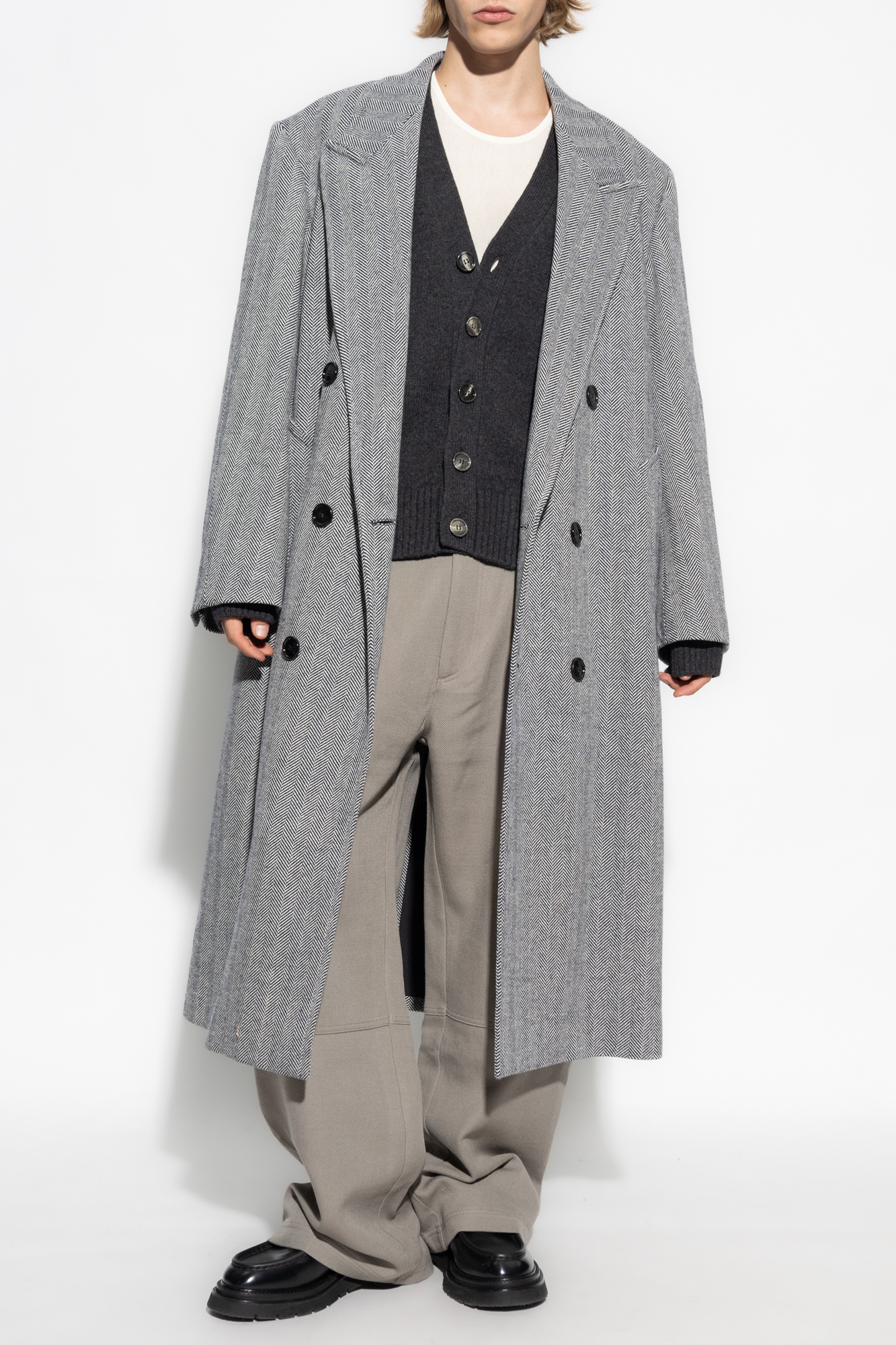 Ami Alexandre Mattiussi Herringbone coat