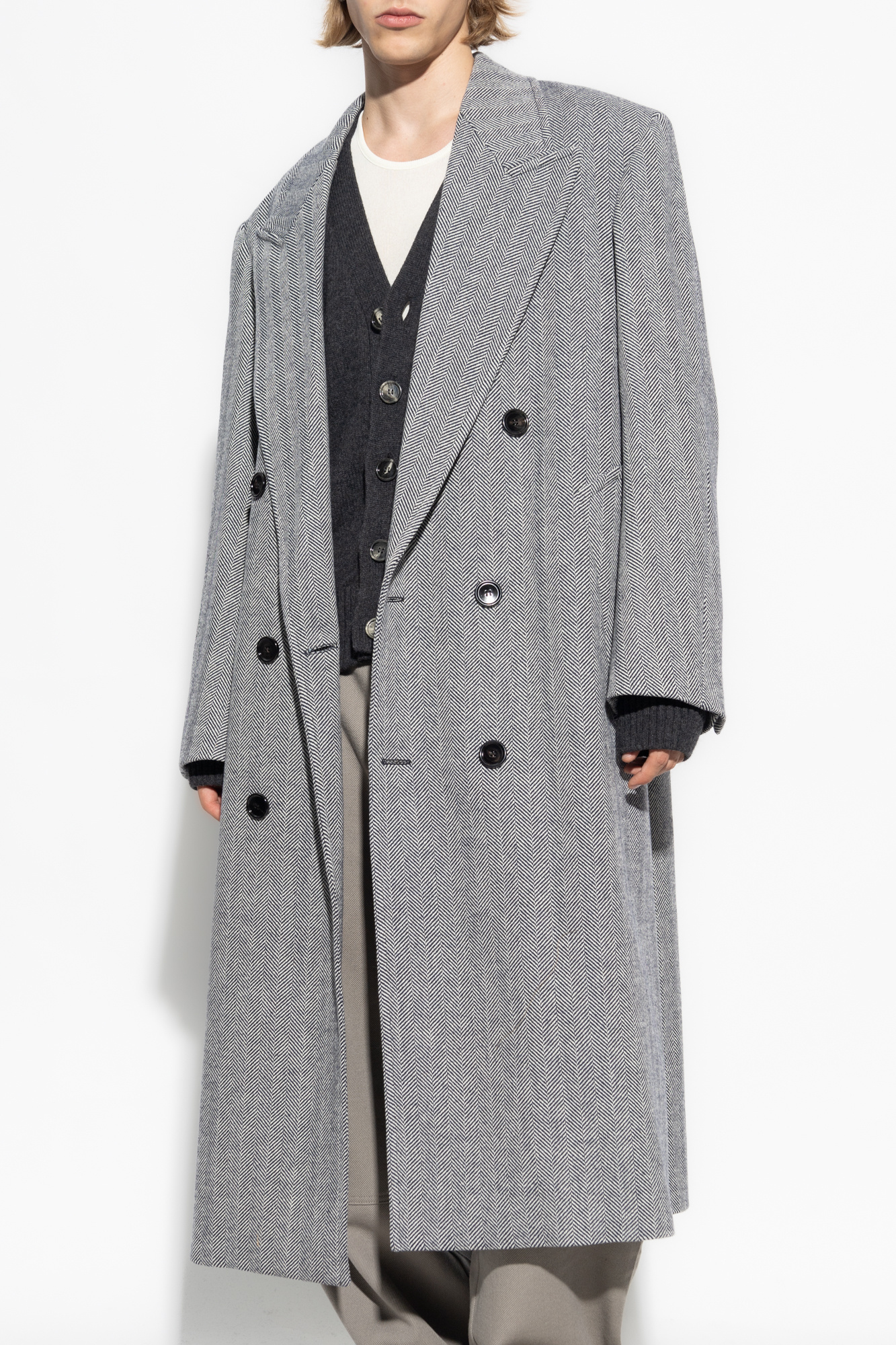 Ami Alexandre Mattiussi Herringbone coat