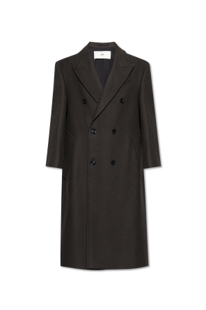 Wełniany dwurzędowy płaszcz