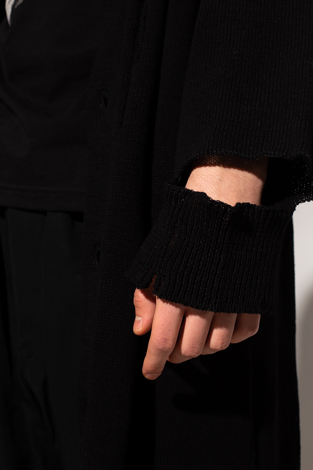 Yohji Yamamoto Long sweater with worn effect