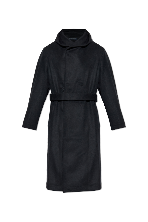 Wool coat with hood od Yohji Yamamoto