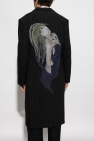 Yohji Yamamoto BLACK Coat with striped pattern