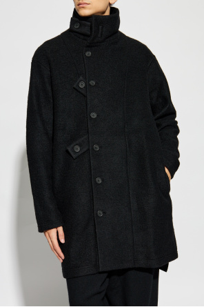 Yohji Yamamoto Coat with stand-up collar