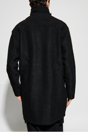 Yohji Yamamoto Coat with stand-up collar