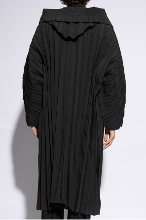 Homme Plissé Issey Miyake Pleated coat with hood