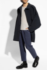 Homme Plissé Issey Miyake NAVY BLUE Issey Miyake Homme Plisse coat with stand-up collar