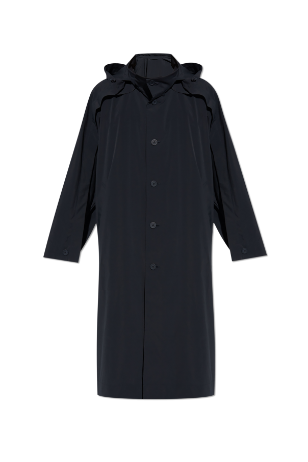 Issey Miyake Homme Plisse Issey Miyake Homme Plisse coat with stand-up collar