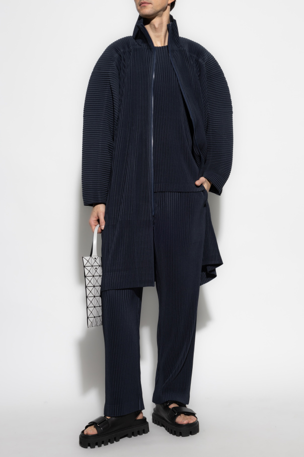Homme Plissé Issey Miyake Plissierter Mantel