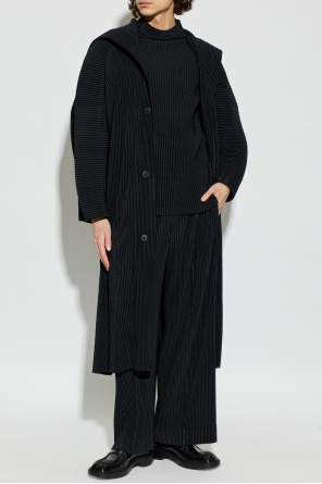 Plisowany płaszcz od Homme Plissé Issey Miyake