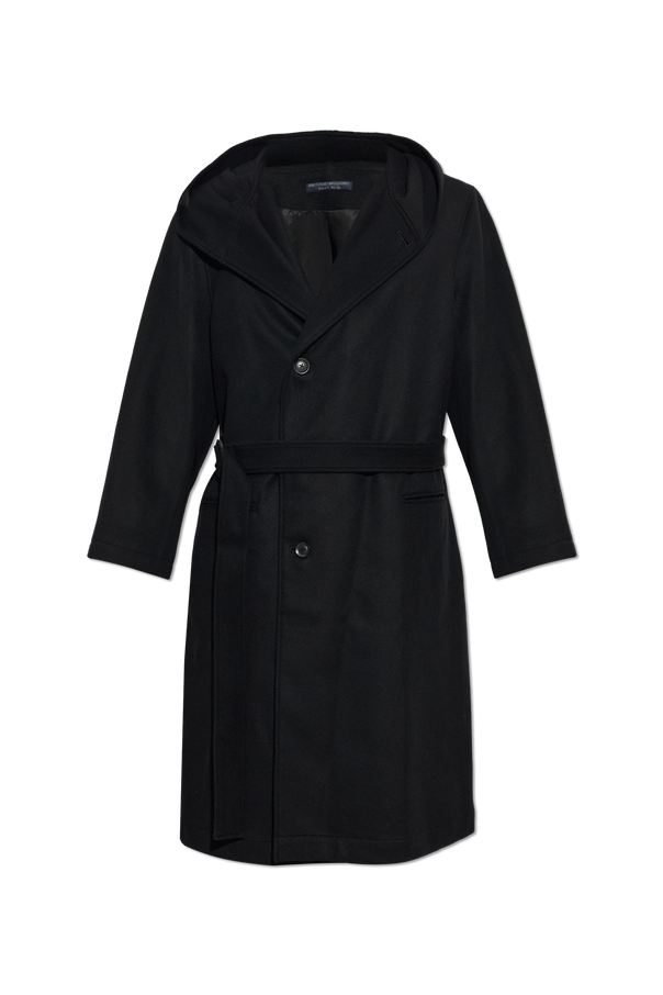 Wool hooded coat od Yohji Yamamoto