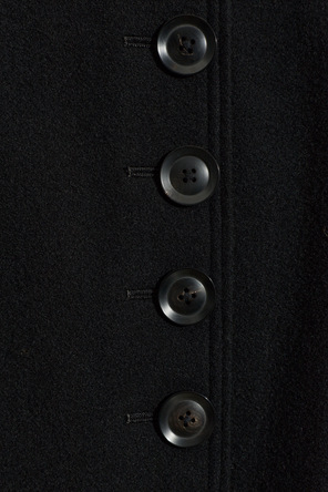 Yohji Yamamoto Wełniany płaszcz dwurzędowy