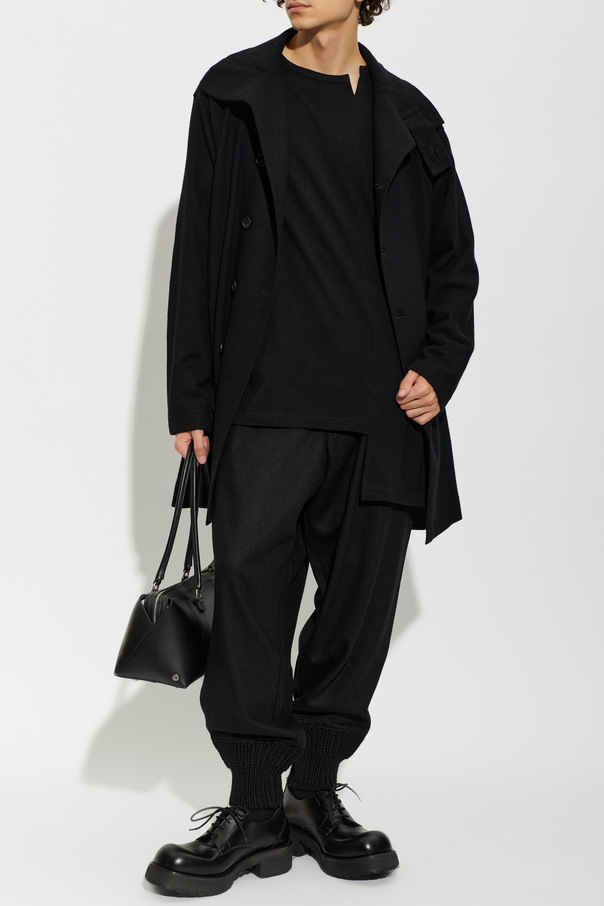 Yohji Yamamoto Płaszcz ze stójką