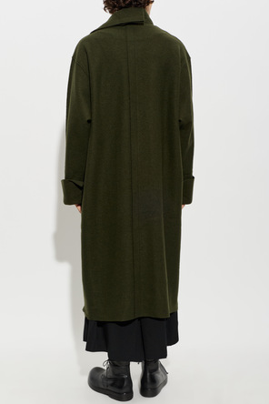 Yohji Yamamoto Coat with stand-up collar