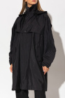 Issey Miyake BLACK Coat with ribbed sleeves