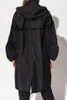 Issey Miyake BLACK Coat with ribbed sleeves