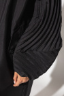 Issey Miyake BLACK Coat with ribbed sleeves