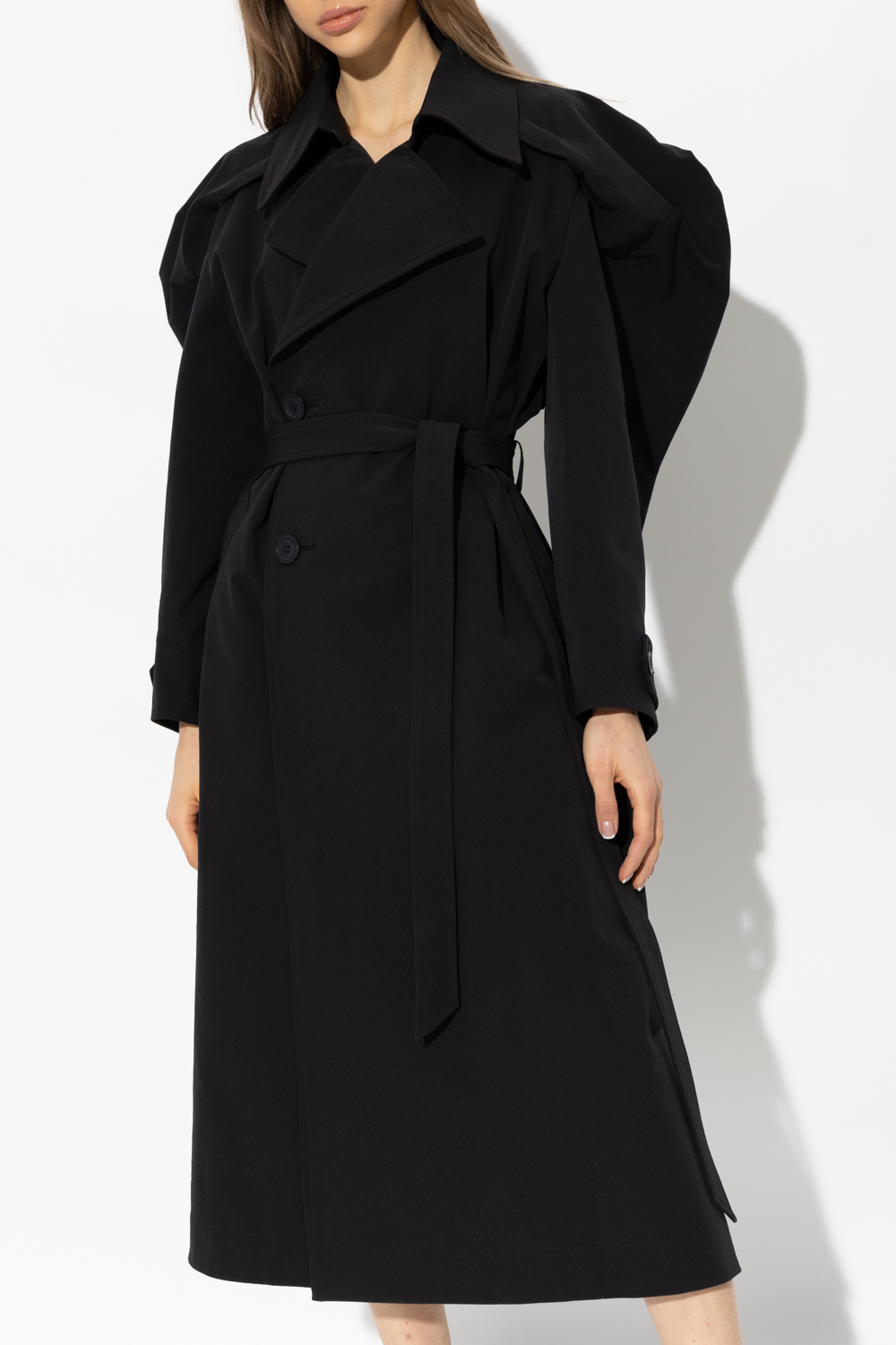 Issey Miyake Trench coat with puff sleeves