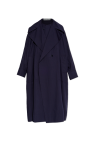 Issey Miyake NAVY BLUE Double-breasted trench coat
