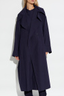 Issey Miyake NAVY BLUE Double-breasted trench coat