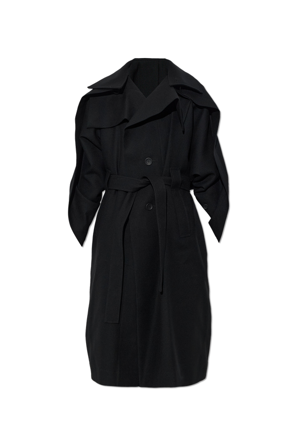 Wool coat with belt od Issey Miyake