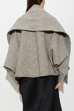 Issey Miyake Chaqueta con bufanda desmontable