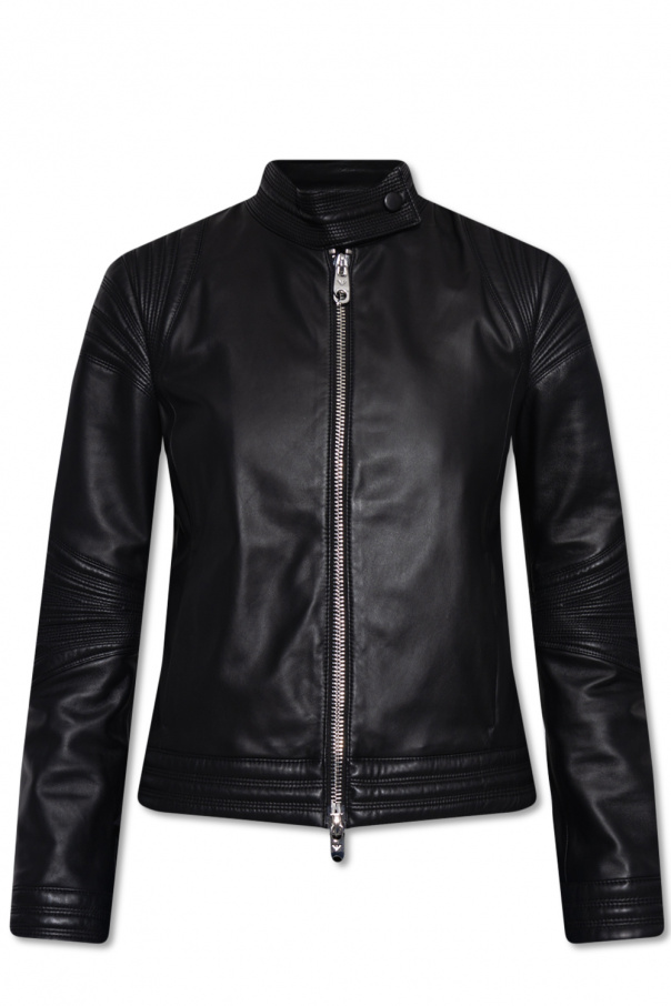 Emporio armani track Leather jacket