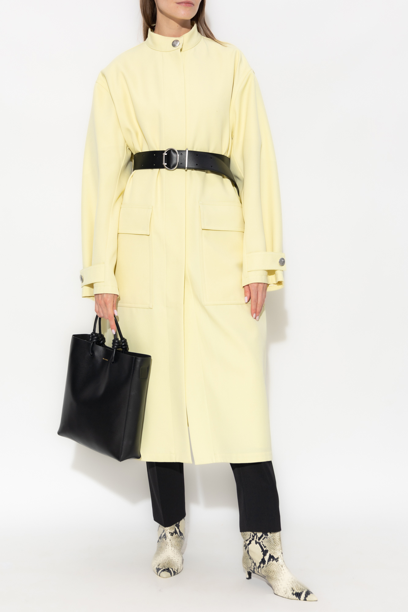 JIL SANDER Coat with standing collar