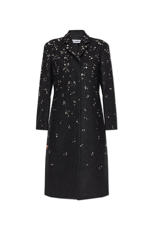Wool coat with sequins od JIL SANDER