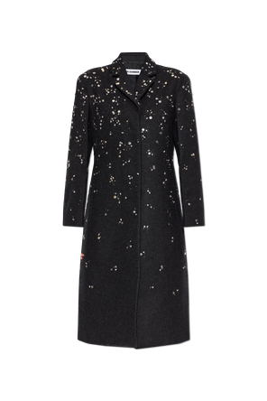 Wool coat with sequins