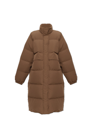 Quilted jacket with stand-up collar