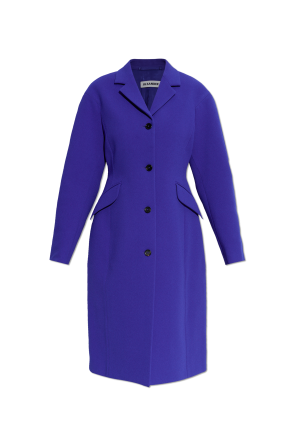 Coat with open lapels