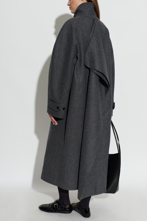 JIL SANDER Vlněný kabát se stojáčkem