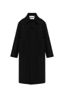 JIL SANDER BLACK Wool coat