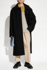 JIL SANDER BLACK Wool coat