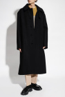 JIL SANDER BLACK Wool coat