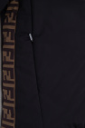 Fendi Kids FENDI Zucca Canvas Leather Hand Bag Khaki Black Beige