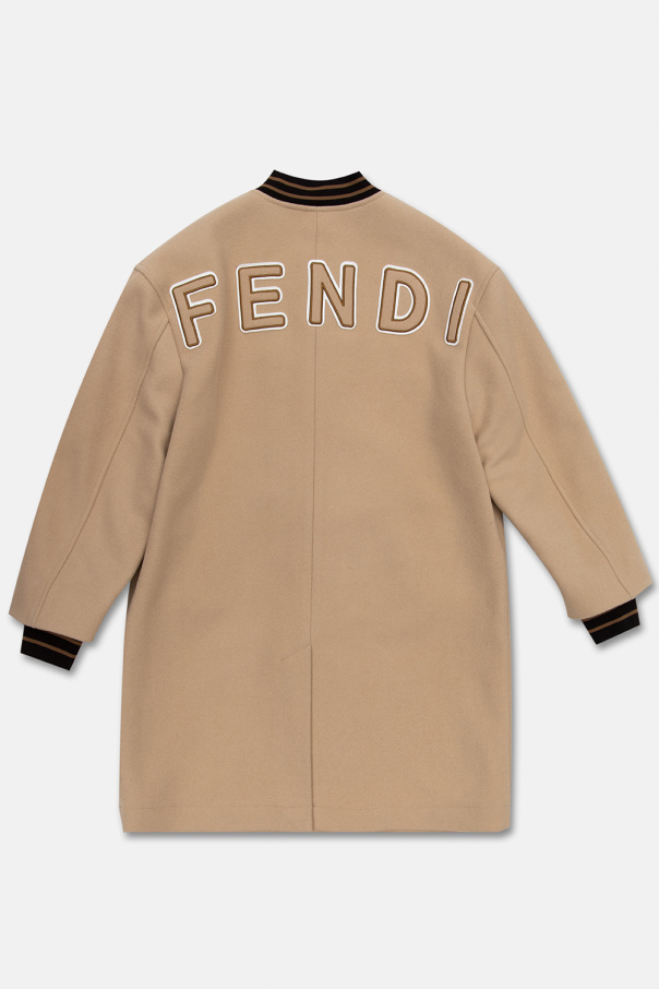 Fendi Kids Płaszcz z logo