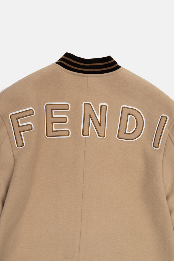 Fendi bag Kids Coat with logo