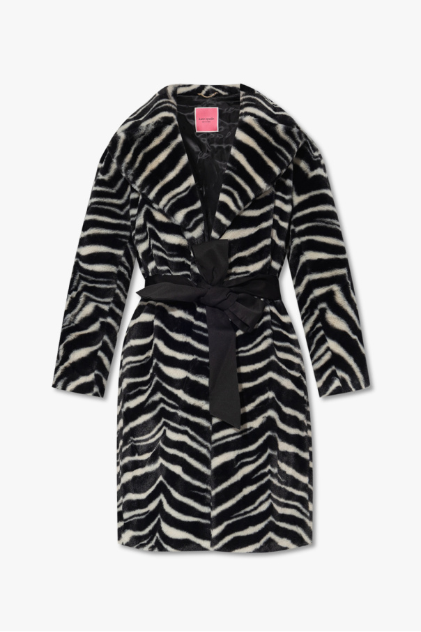Kate Spade Faux fur coat with animal motif