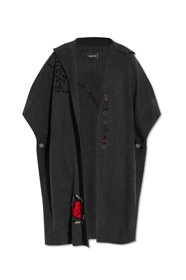 Zadig & Voltaire ‘Inna’ cashmere hoodie cardigan