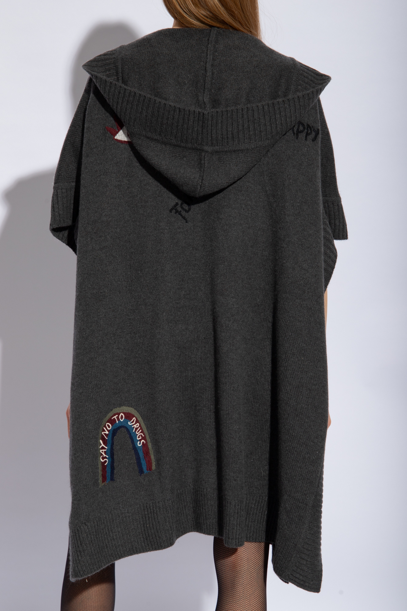 Zadig & Voltaire ‘Inna’ cashmere Logo hoodie cardigan