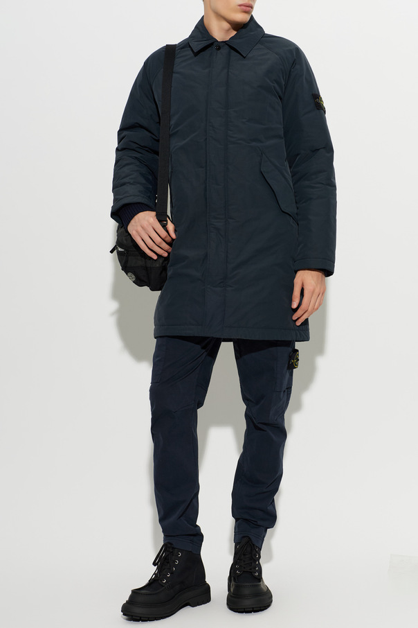 Stone Island Abrigo acolchado con parche con logo
