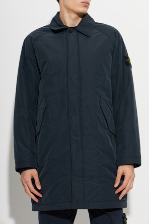 Stone Island Abrigo acolchado con parche con logo