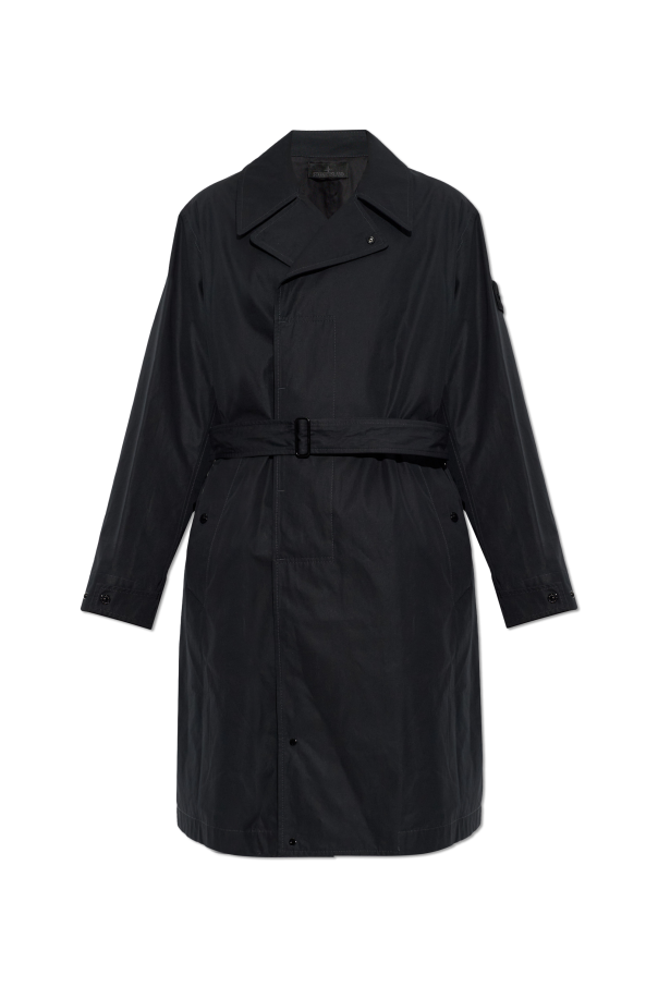 Coat with logo patch od Stone Island