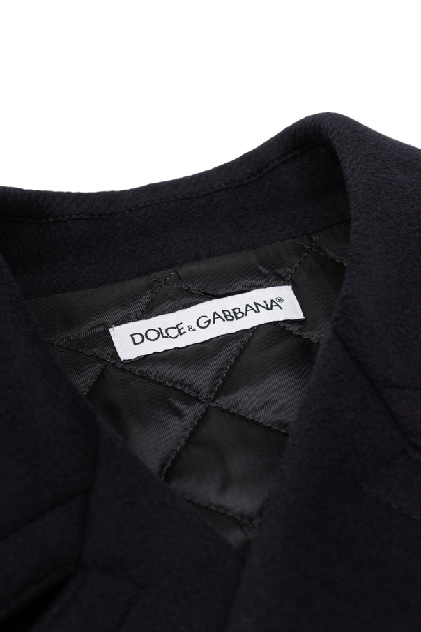 Dolce & Gabbana Kids Wool Double-Breasted Coat – Navy – Dolce & Gabbana Kids