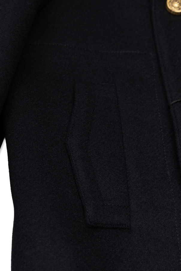 Dolce & Gabbana Kids Wool Double-Breasted Coat – Navy – Dolce & Gabbana Kids