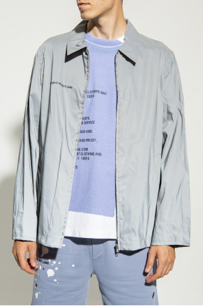 Helmut Lang logo vest bally jacket zip ink