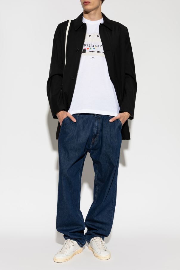 Paul Smith Abrigo de lana con forro desmontable
