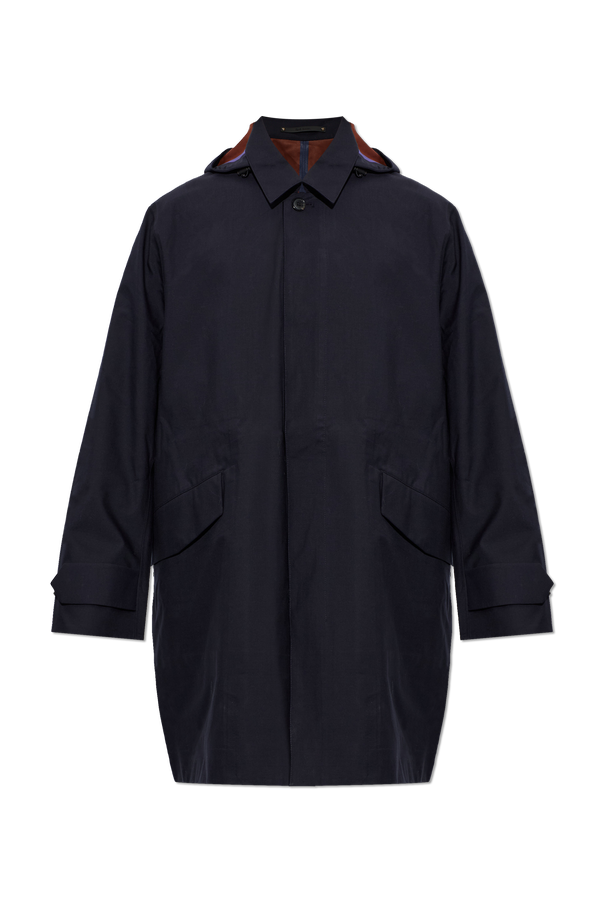 Wool coat with detachable hood od Paul Smith