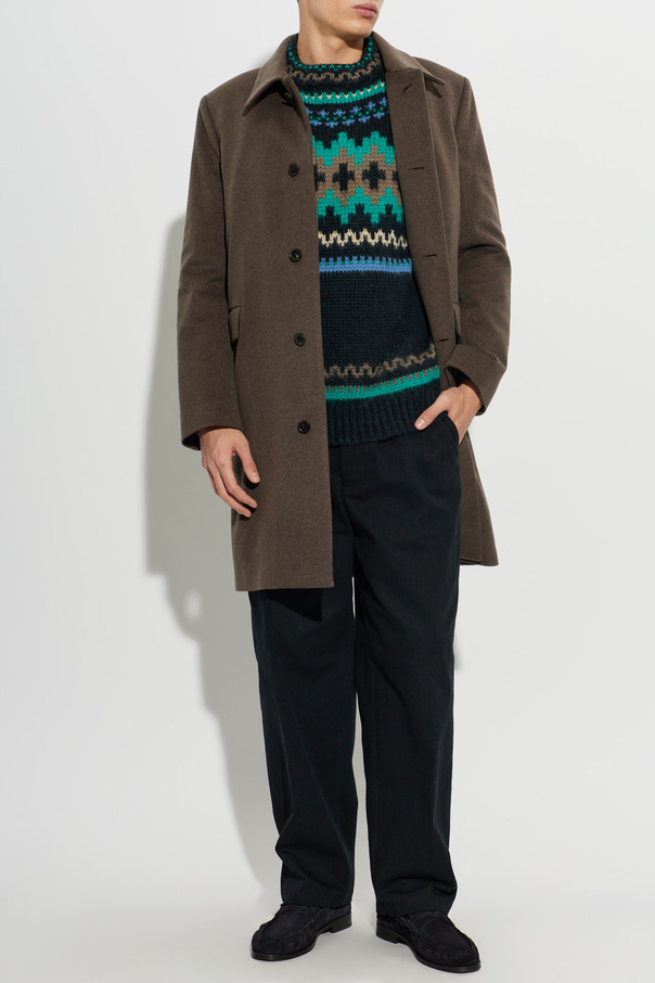 Paul Smith Abrigo de lana con abertura trasera única